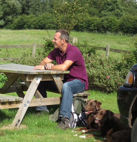 The dogs enjoyed the walk and can now relax - they probably walked further than the rest of us!!